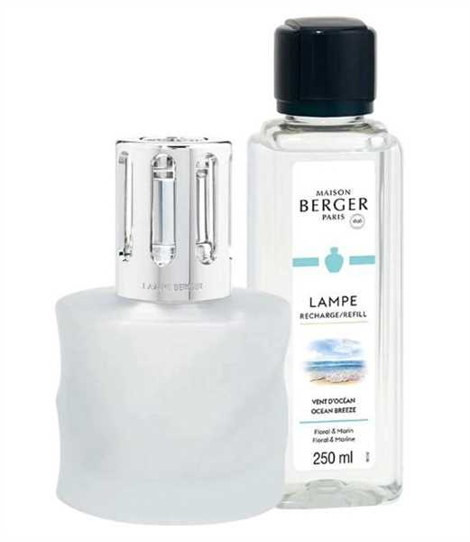 LAMPE BERGER SPIRALE GIVREE CON 250ML VENT D'OCEAN
