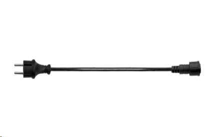 CAVO 0,5 MT CON CONNETTORE IP65 E SPINA SCHUKO NERO