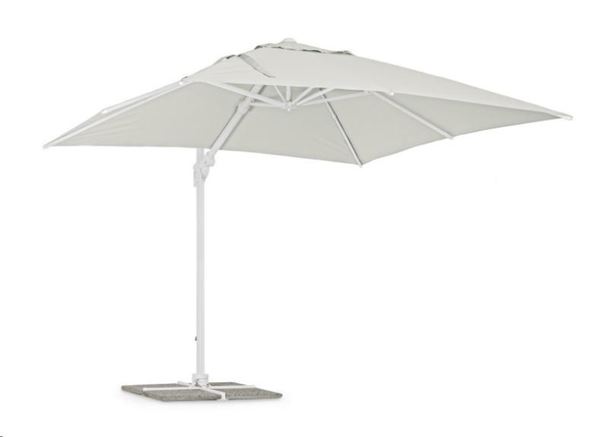 OMBRELLONE BRACCIO EDEN BIANCO LATERALE MT.3X3 NO MATTONELLE