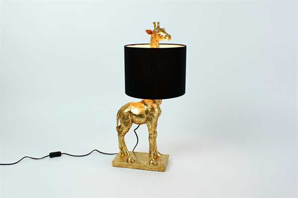 TABLE LAMP GIRAFFEBLACK/GOLD  E27  POLY 35X80X70CM