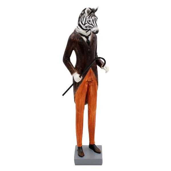 FIGURA DECORATIVA ZEBRA MR.GRANT POLIRESINA CM12X8X39H