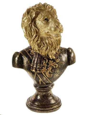 BUSTO MAGGIORE LEONE IN POLIRESINA CM.30X14X31H