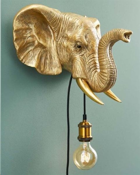 LAMPADA A MURO POLIRESINA ELEFANTE JUMBO CM.42,5X29X36X5H