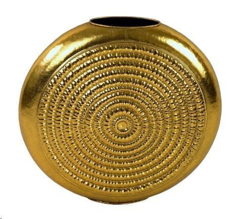 VASO AUREOLE METALLO CM.D63X14X59H ORO