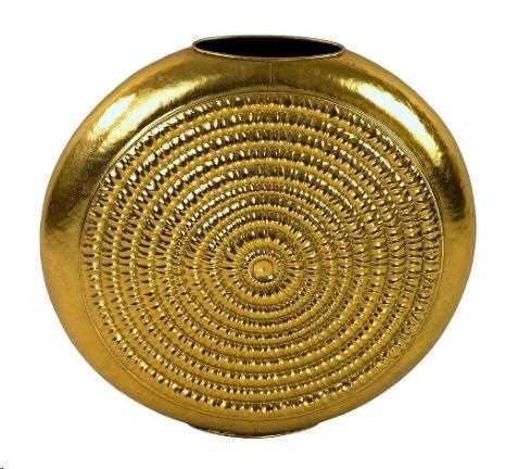VASO AUREOLE METALLO CM.D63X14X59H ORO