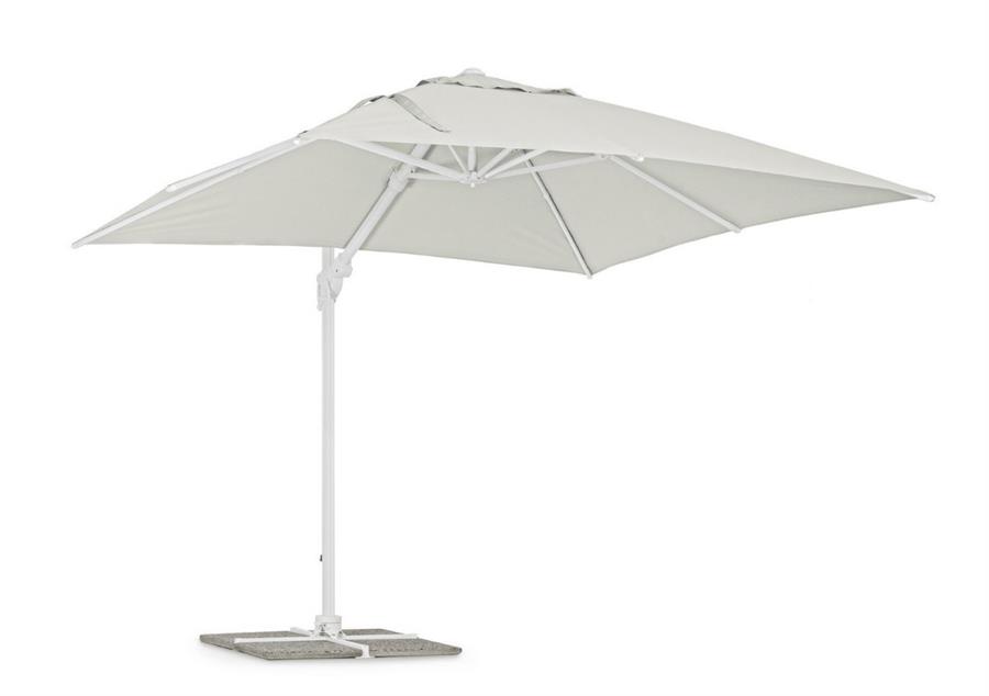 OMBRELLONE BRACCIO EDEN BIANCO LATERALE MT.3X3 NO MATTONELLE