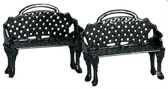 PATIO BENCH, SET OF2