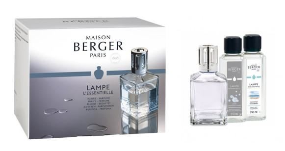 LAMPE BERGER ESSENTIELLE CUBE CON DUE FLACONI DA 250ML