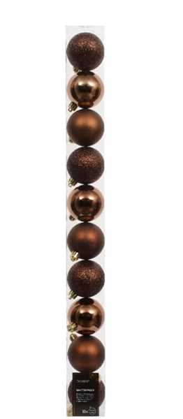 CONFEZIONE 10 PALLINE NATALE PLASTICA DIA6CM ESPRESSO