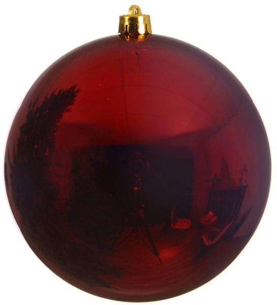 SFERA SHINY NATALE PLASTICA DIA14CM OXBLOOD