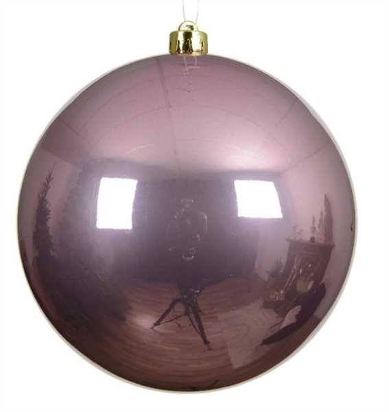 SFERA SHINY NATALE PLASTICA DIA14CM VINTAGE PINK