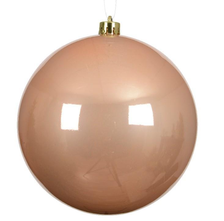 SFERA SHINY NATALE PLASTICA DIA14CM PEACH PEARL
