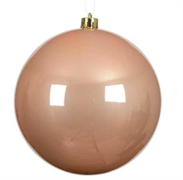 SFERA SHINY NATALE PLASTICA DIA14CM PEACH PEARL