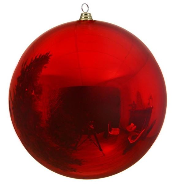 SFERA SHINY NATALE PLASTICA DIA40CM CHRISTMAS RED