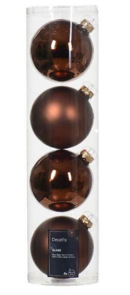 CONFEZIONE 4 PALLINE NATALE VETRO DIA10CM ESPRESSO