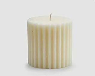 CANDELA RUST AVORIO D10XH10CM PROFUMO VANIGLIA