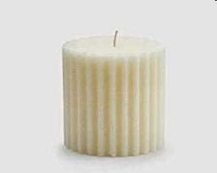 CANDELA RUST AVORIO D10XH10CM PROFUMO VANIGLIA