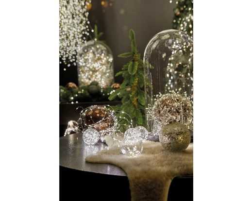 MICROLED A BATTERIA 60LED L.FREDDA 3MT FILO SILVER TIMER 6H