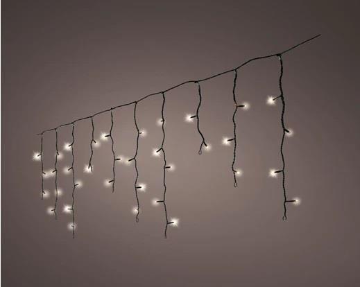 TENDA LUMINOSA 175LED LUCE CALDA MT7,5 FILO NERO IP44 TIMER
