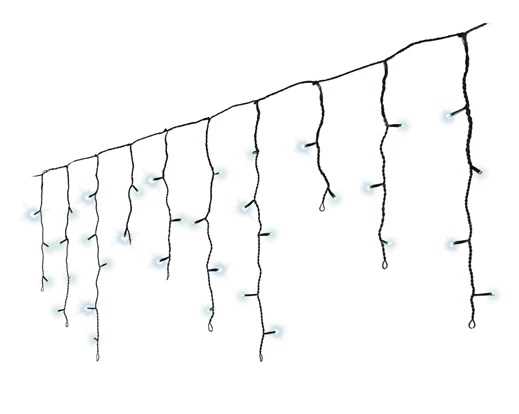 TENDA LUMINOSA 259LED LUCE FREDDA MT.11 FILO NERO IP44 TIMER