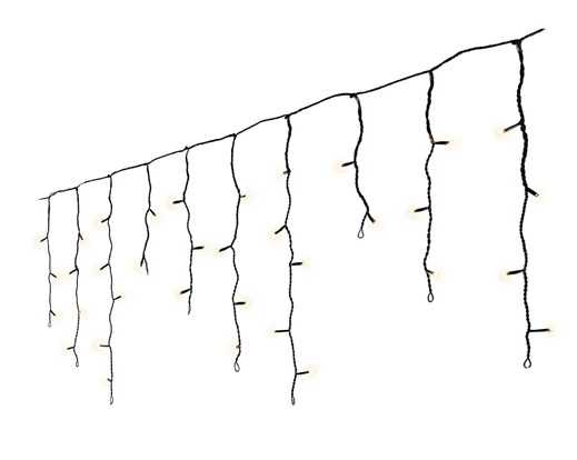 TENDA LUMINOSA 259LED LUCE CALDA MT.11 FILO NERO IP44 TIMER