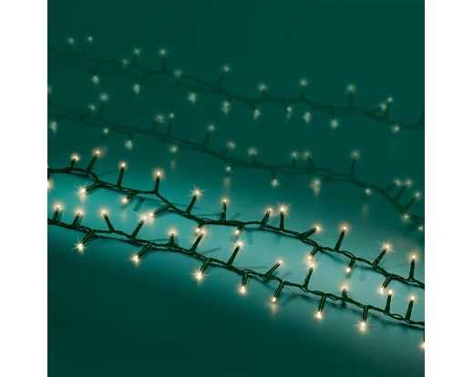 CATENA 750LED BIANCO CALDO 16MT FILO VERDE IP44 8FUNZIONI