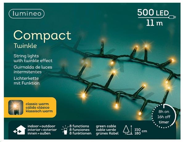 CATENA LUCE C.CLASSICO 500LED COMPACT MT.11 FILO VERDE IP44