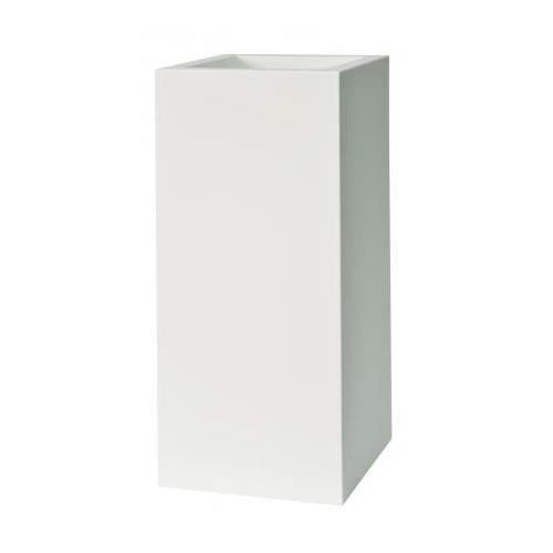 VASO DA ESTERNO QUADRATO ALTO KUBE HIGH BIANCO CM.30x30xH70