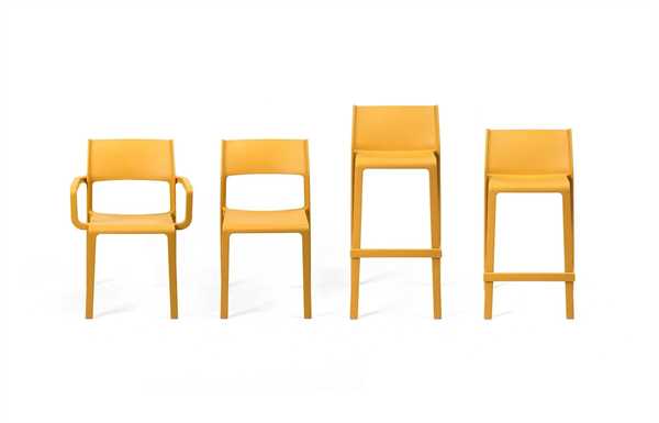 SEDIA IN POLIPROPILENE TRILL BISTROT SENAPE CM.45,5X52XH83