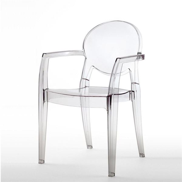 POLTRONA IGLOO CON BR. POLICARB. TRASPARENTE IGNIFUGA