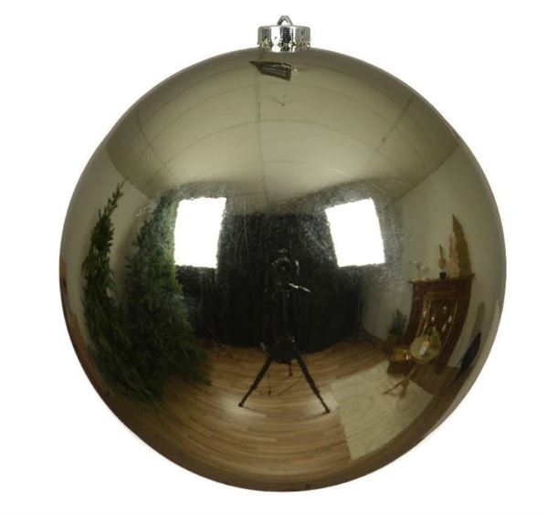 SFERA SHINY NATALE PLASTICA DIA14CM ROSEMARY GREEN