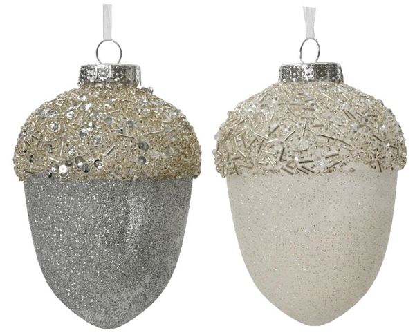 PIGNA PENDENTE PLASTICA CON GLITTER CM.D10X12,5H 2 COL. ASS.