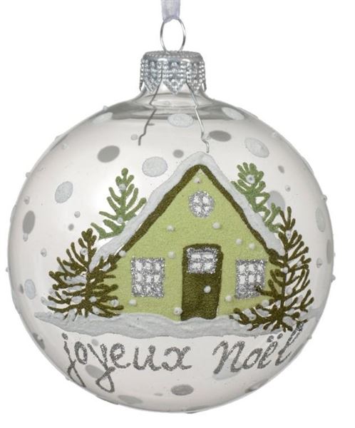 PALLINA DI NATALE VETRO CASA CM.D8 TRANSPARENTE