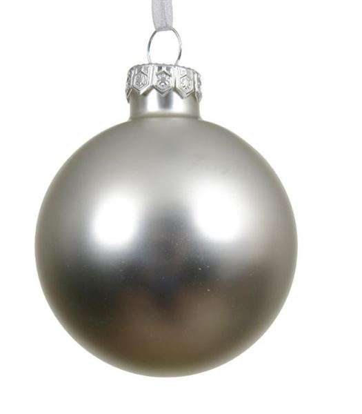 SFERA NATALE VETRO DIA15CM SILVER OPACO
