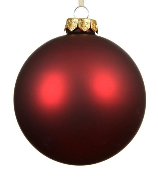 SFERA NATALE VETRO DIA15CM OXBLOOD OPACO