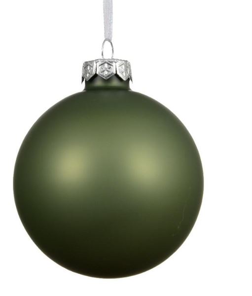 SFERA NATALE VETRO DIA15CM ROSEMARY GREEN LUCIDO