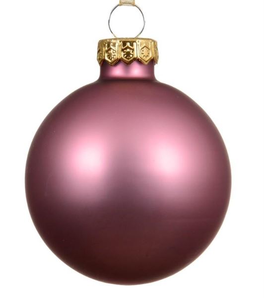 SFERA NATALE VETRO DIA15CM VINTAGE PINK OPACO