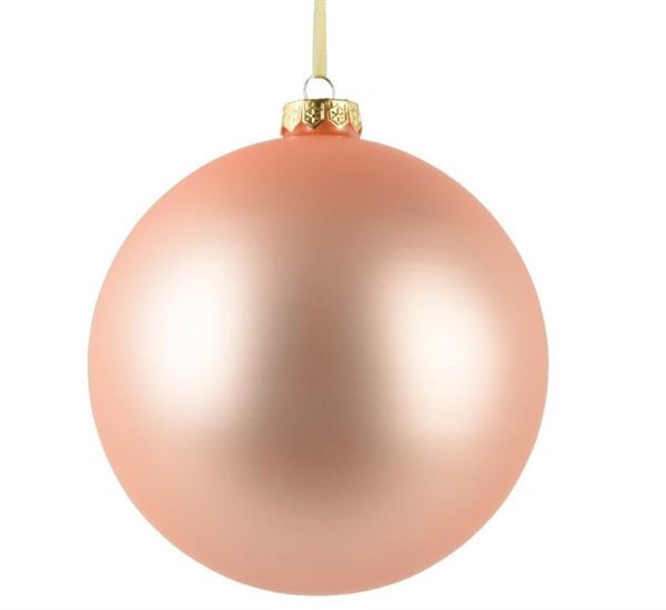 SFERA NATALE VETRO DIA15CM PEACH PEARL OPACO