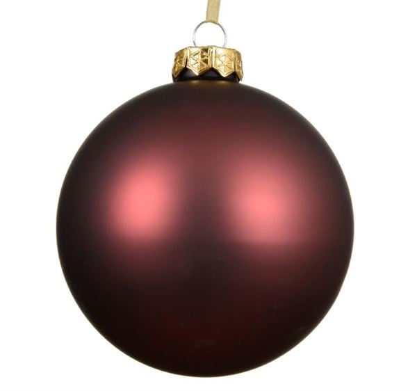 SFERA NATALE VETRO DIA15CM MAROON OPACO