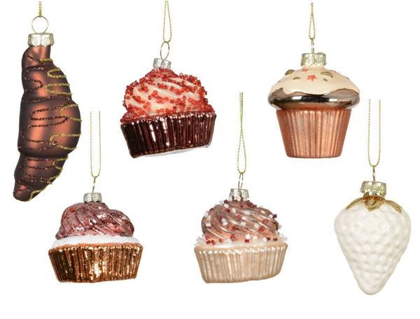 PENDENTE DOLCE GLASSATO VETRO CM.D6X6,5H 6 MODELLI ASS.