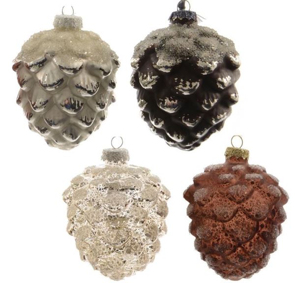 PENDENTE PIGNA VETRO CM.D8X10H 4 COLORI ASSORTITI