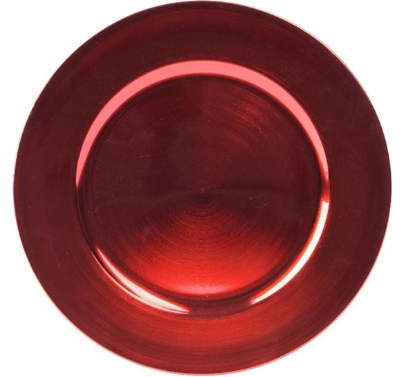 SOTTOPIATTO IN PLASTICA CM.Ø33 RED
