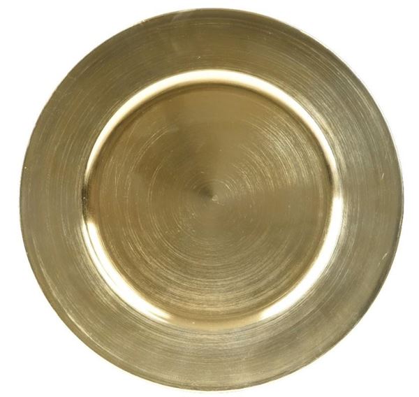 SOTTOPIATTO IN PLASTICA CM.Ø33 GOLD