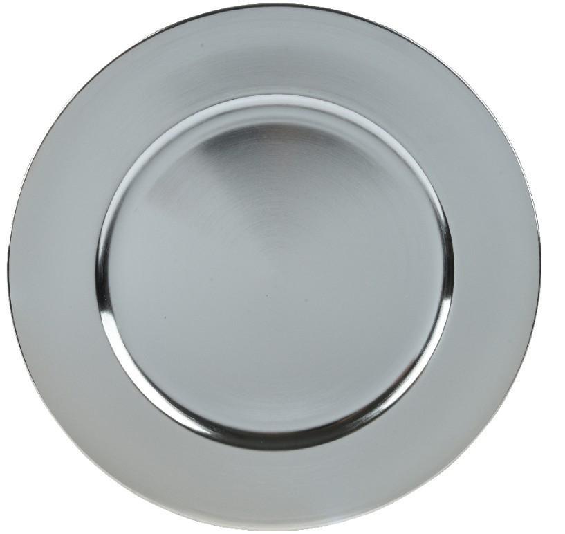 SOTTOPIATTO IN PLASTICA CM.Ø33 SILVER