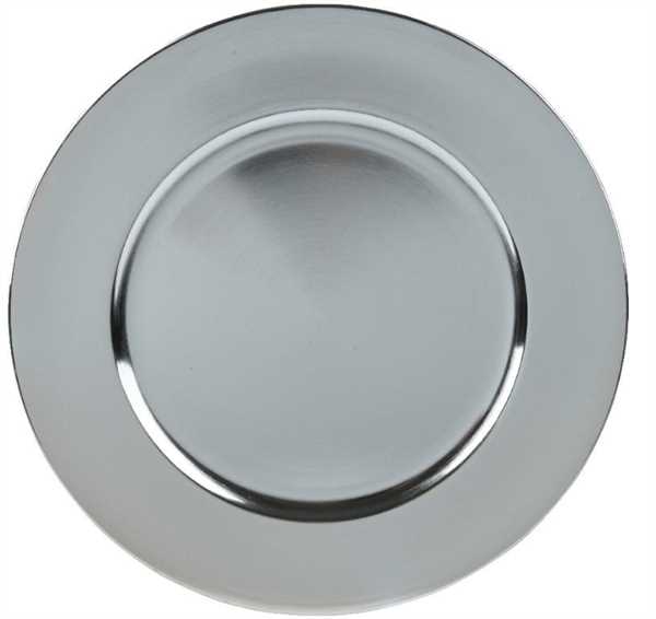 SOTTOPIATTO IN PLASTICA CM.Ø33 SILVER