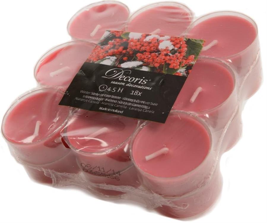 CONF. 18 TEALIGHT PARAFFINA CM.D4X2H RED