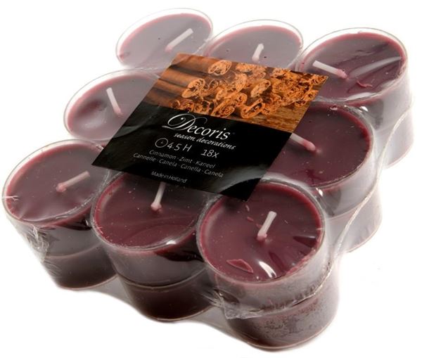 CONF. 18 TEALIGHT PARAFFINA CM.D4X2H OXBLOOD