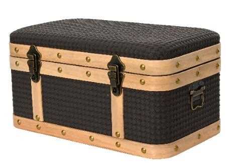BAULE RETTANGOLARE BORDO IN LEGNO CM.29X49X25H BROWN
