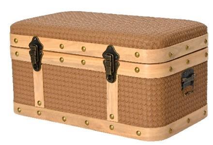 BAULE RETTANGOLARE WEAVING PATTERN CM.28X49X25H BRANDY