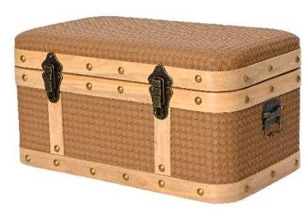 BAULE RETTANGOLARE WEAVING PATTERN CM.28X49X25H BRANDY